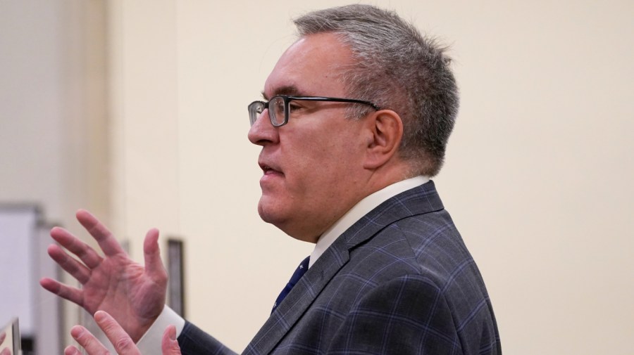 Former EPA Administrator Andrew Wheeler testifies before the Virginia Senate Agriculture, Conservation and Natural Resources Committee.