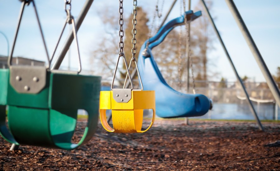 Swings on a playground.