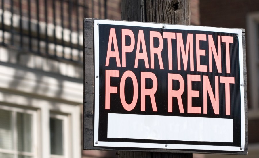 Rent sign.