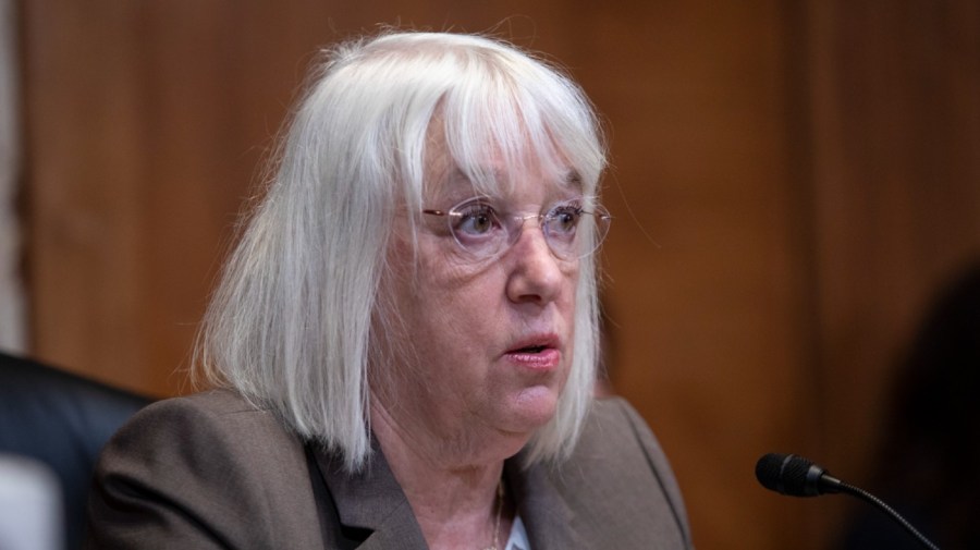 Sen. Patty Murray, D-Wash., speaks during the Senate Appropriations Subcommittee on Labor, Health and Human Services, and Education, and Related Agencies hearing to examine proposed budget estimates for the fiscal year 2023 for the National Institutes of Health on Capitol Hill in Washington, Tuesday, May 17, 2022.