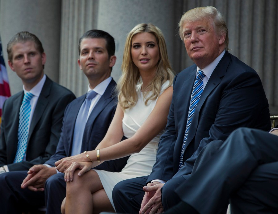 Donald Trump, Eric Trump, Donald Trump Jr., Ivanka Trump