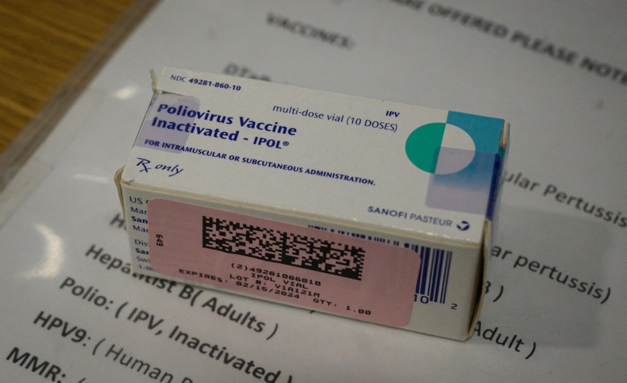 box labelled inactivated polio vaccine