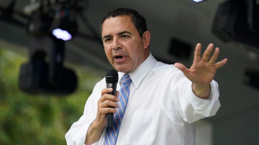 FILE — Rep. Henry Cuellar (D-Texas) speaks during a campaign event, Wednesday, May 4, 2022, in San Antonio.