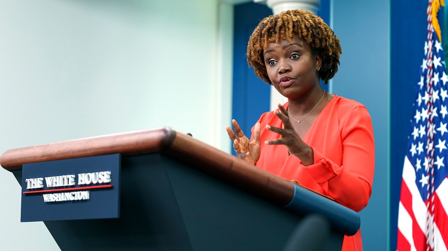 White House press secretary Karine Jean-Pierre