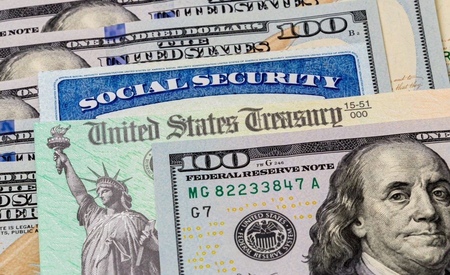 Social Security card and cash.