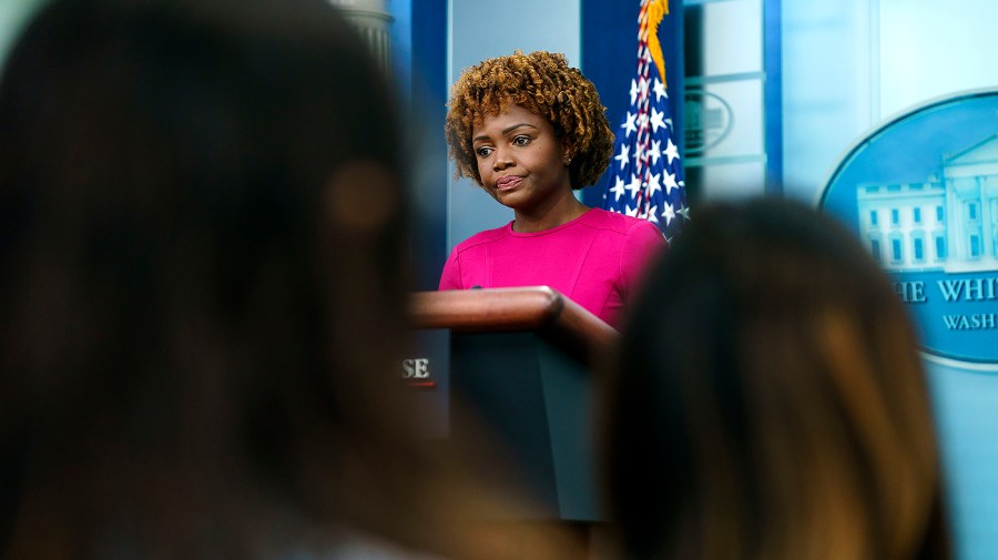 White House press secretary Karine Jean-Pierre