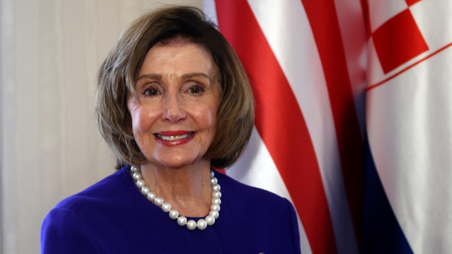 Speaker Nancy Pelosi (D-Calif.) smiles before a two-day summit