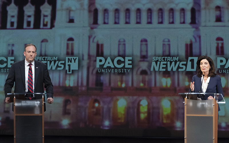 Candidates for New York governor participate in a debate