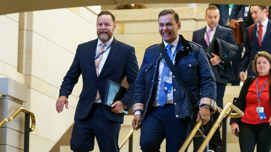 Reps.-elect Aaron Bean (R-Fla.) and George Santos (R-N.Y.)