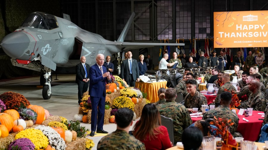 President Biden speaks at Marine Corps Air Station Cherry Point