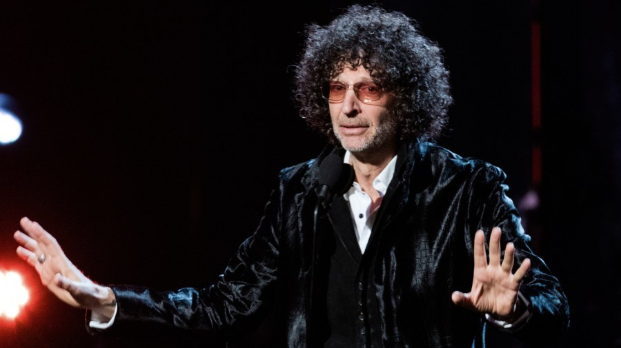 Howard Stern speaks at the 2018 Rock and Roll Hall of Fame Induction Ceremony