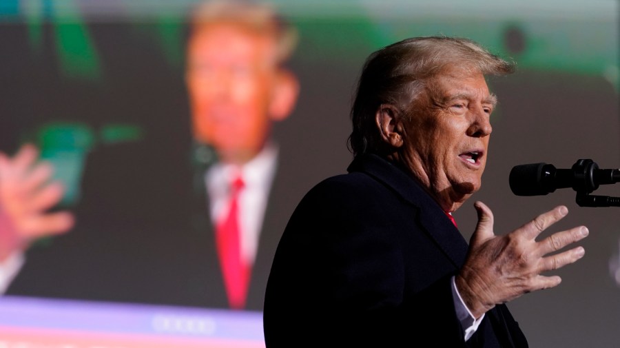 Former President Trump speaks at an Ohio campaign rally