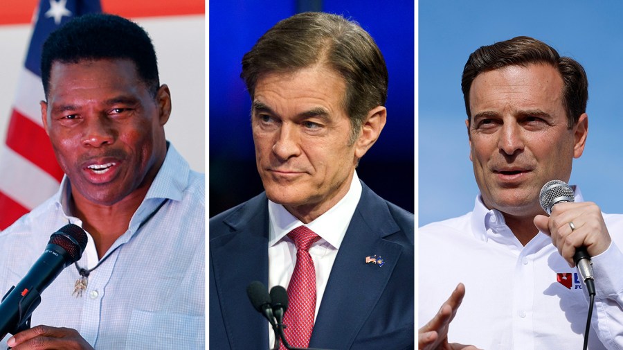 Herschel Walker, Mehmet Oz and Adam Laxalt