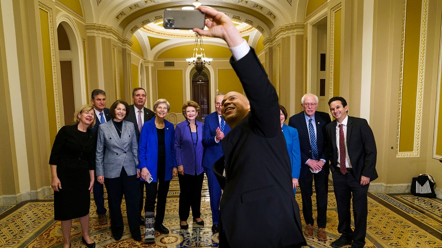 Sen. Cory Booker (D-N.J.) takes a selfie