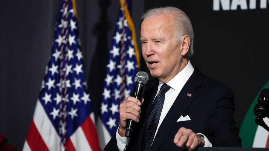 President Joe Biden speaks at the National Action Network's Martin Luther King, Jr., Day breakfast, Monday, Jan. 16, 2023, in Washington.