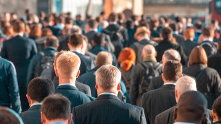 Professionals walking.