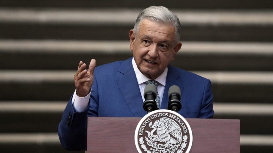 Mexican President Andres Manuel Lopez Obrador speaks during the North America Summit