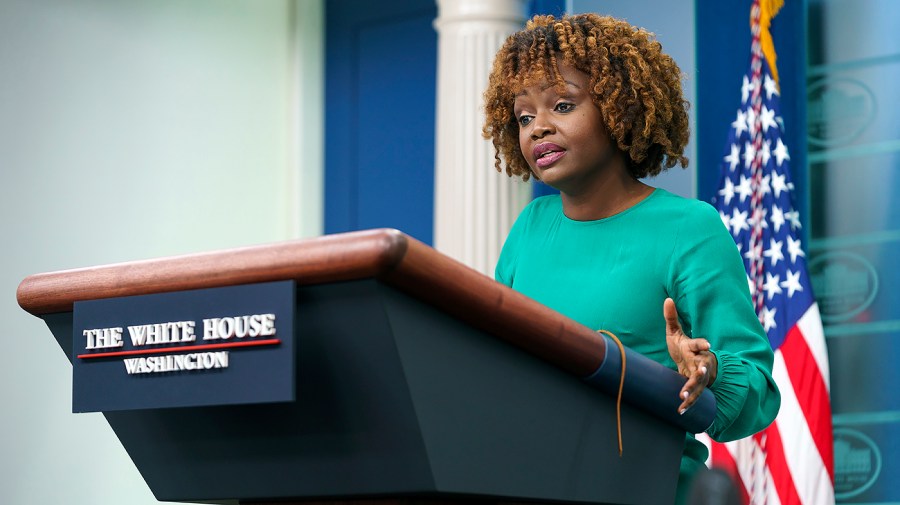 White House press secretary Karine Jean-Pierre