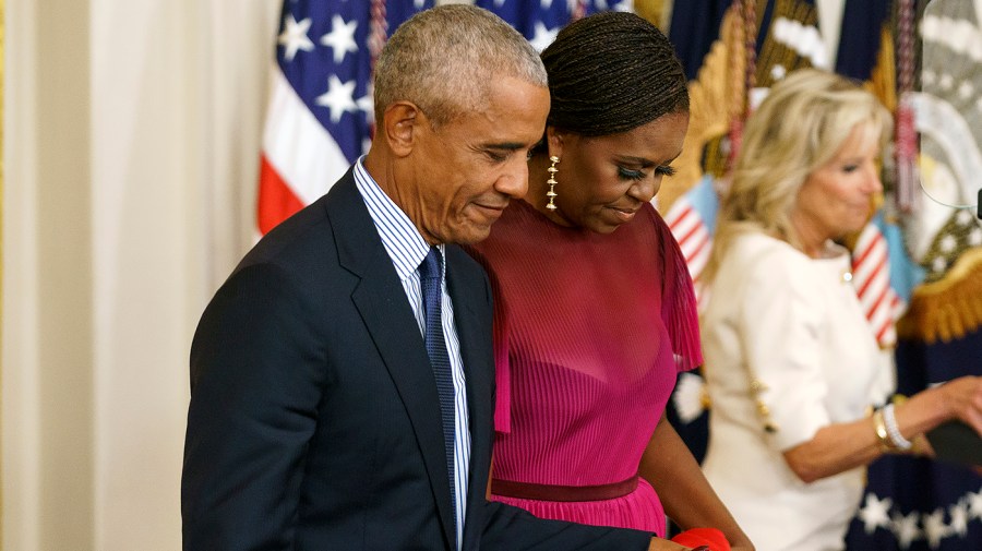 Former President Obama and first lady Michelle Obama