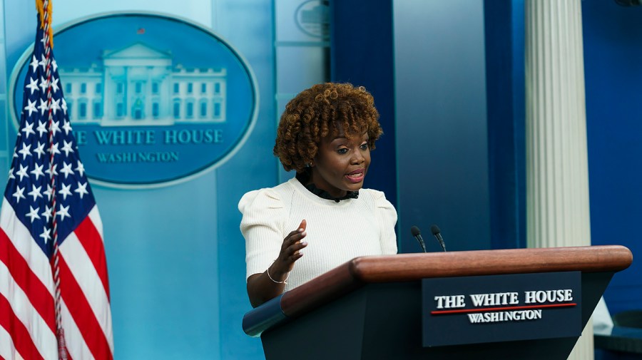 White House press secretary Karine Jean-Pierre