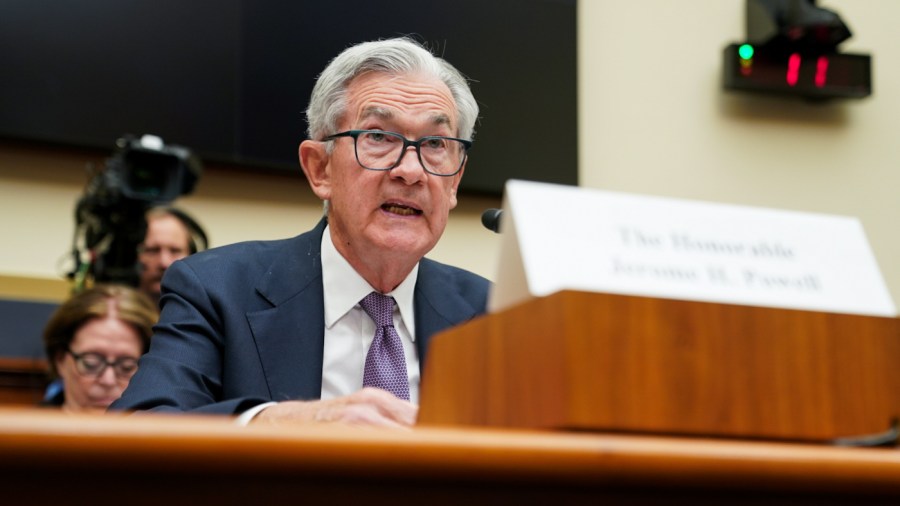 Federal Reserve Chair Jerome Powell testifies before the House Financial Services Committee on March 8, 2023.