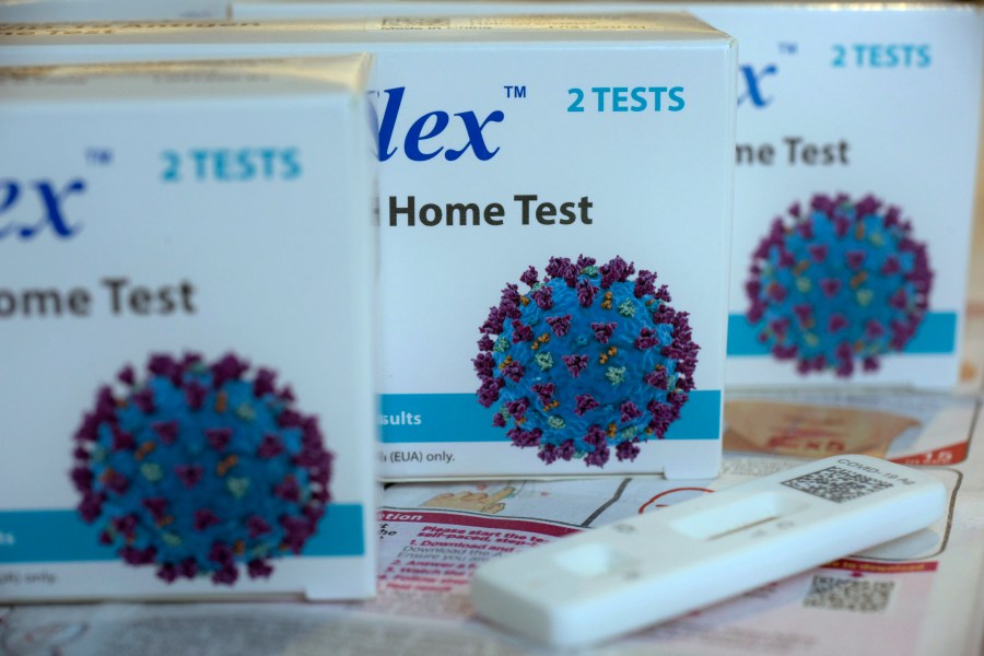 COVID-19 antigen home tests are photographed in New York on Wednesday, April 5, 2023. When the COVID-19 public health emergency ends in the U.S. in May 2023, you'll still have access to a multitude of tests but with one big difference: who pays for them. For the first time, you may have to pick up some or all of the costs, depending on your insurance coverage and whether the tests are done at home or in a doctor's office. (AP Photo/Patrick Sison)