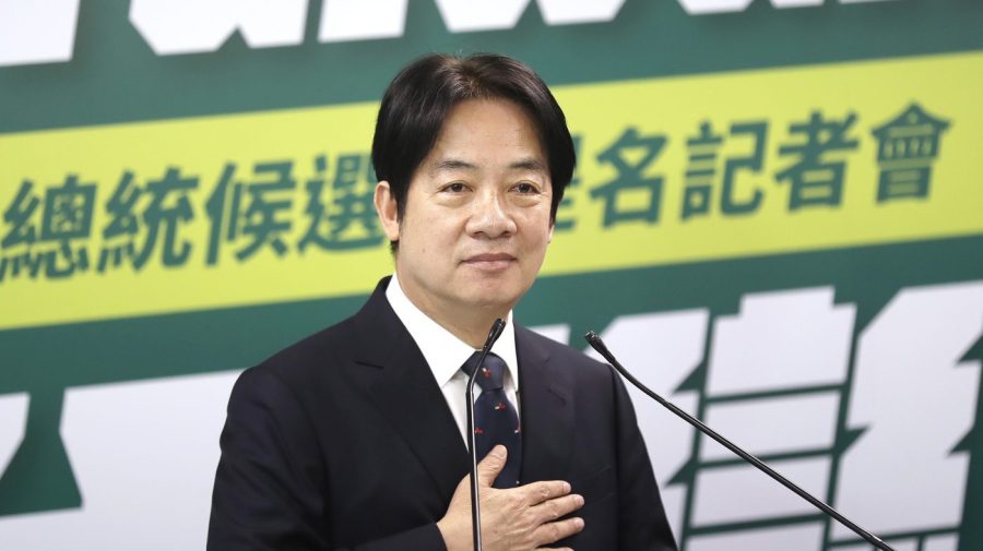 Taiwan's Vice President Lai Ching-te, also known as William Lai, delivers a speech during a press conference in Taipei, Taiwan, Wednesday, April 12, 2023. Taiwan’s pro-independence ruling Democratic Progressive Party nominated Lai as its candidate in the 2024 presidential election, two days after China concluded large-scale wargames around the self-governed island. (AP Photo/Chiang Ying-ying)