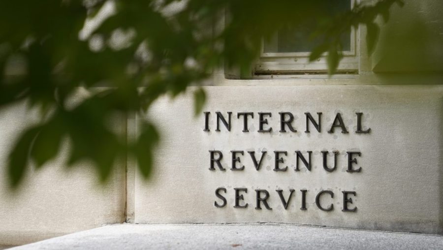 FILE - A sign is displayed outside the Internal Revenue Service building on May 4, 2021, in Washington. (AP Photo/Patrick Semansky, File)