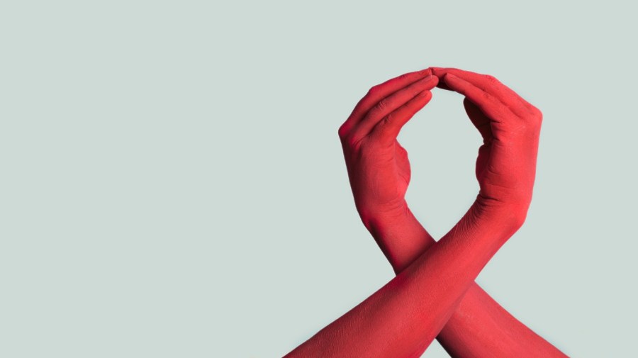 Red ribbon for the fight against AIDS