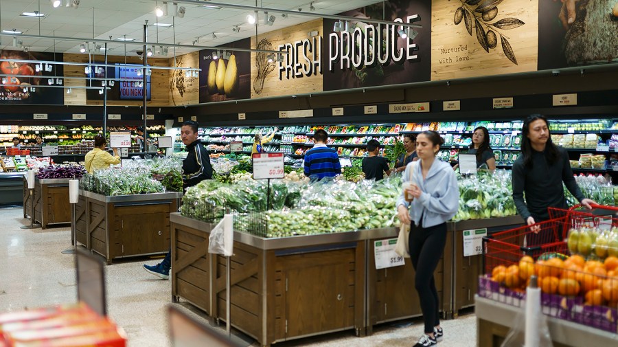 People shop for produce