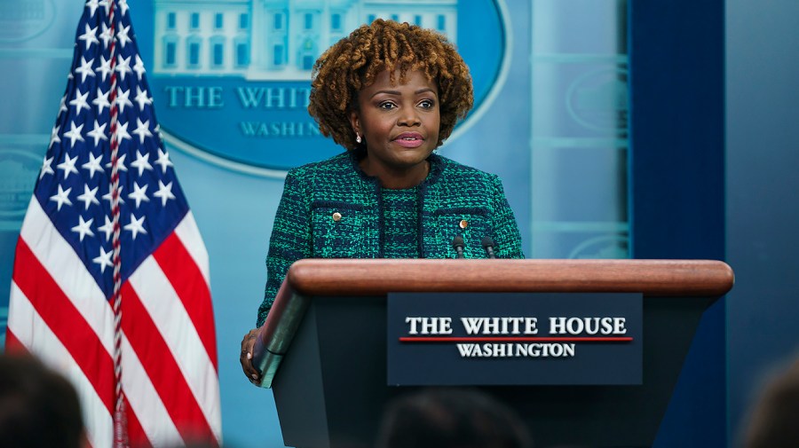 White House press secretary Karine Jean-Pierre