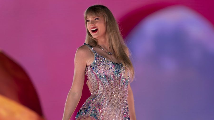 Taylor Swift performs during "The Eras Tour" on Friday, May 5, 2023, at Nissan Stadium in Nashville, Tenn. (AP Photo/George Walker IV)