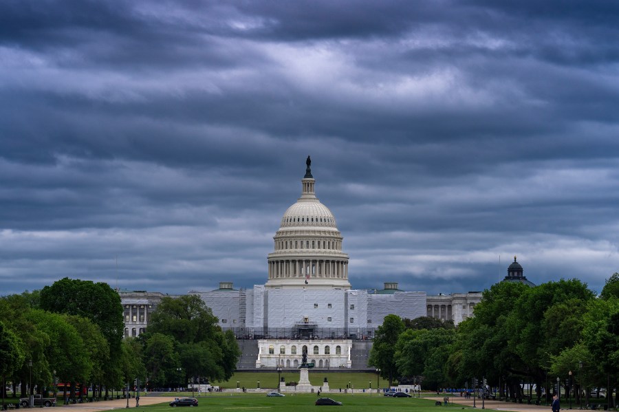 The Capitol is seen in Washington, Wednesday, May 3, 2023, as lawmakers struggle to avoid a default on the nation's debt. (AP Photo/J. Scott Applewhite)