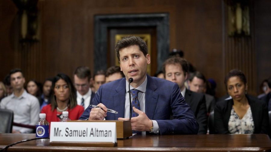 OpenAI CEO Sam Altman speaks before a Senate Judiciary Subcommittee on Privacy, Technology and the Law hearing on artificial intelligence, Tuesday, May 16, 2023, on Capitol Hill in Washington. (AP Photo/Patrick Semansky)