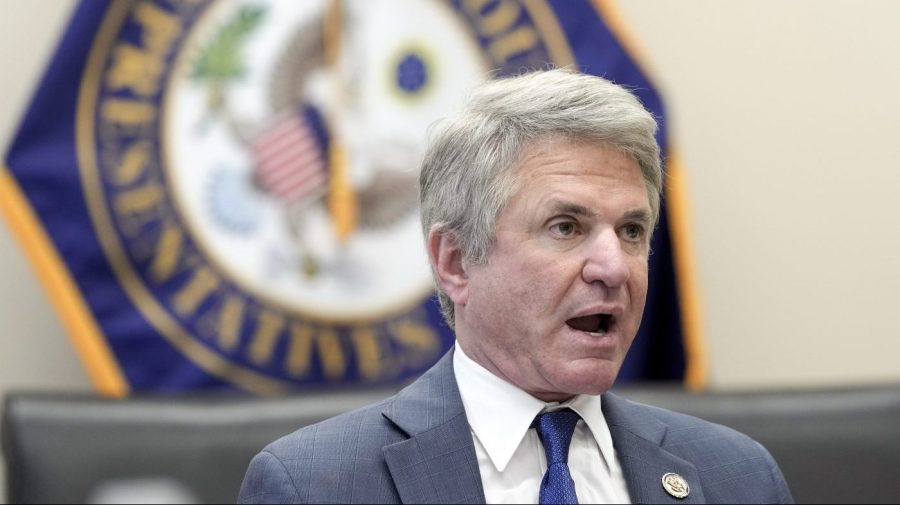 Chairman Michael McCaul, R-Texas, asks a question during the House Foreign Affairs Committee hearing on the struggles of women and girls in Afghanistan after the U.S. withdrawal, Wednesday, May 17, 2023, on Capitol Hill in Washington. (AP Photo/Mariam Zuhaib)