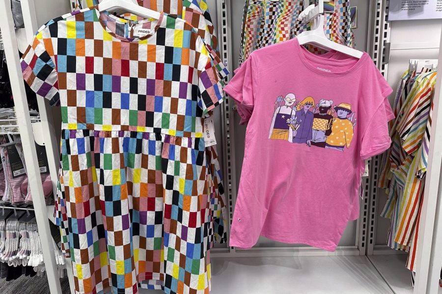 Pride month merchandise is displayed at a Target store Wednesday, May 24, 2023, in Nashville, Tenn. Target is removing certain items from its stores and making other changes to its LGBTQ+ merchandise nationwide ahead of Pride month, after an intense backlash from some customers including violent confrontations with its workers. (AP Photo/George Walker IV)