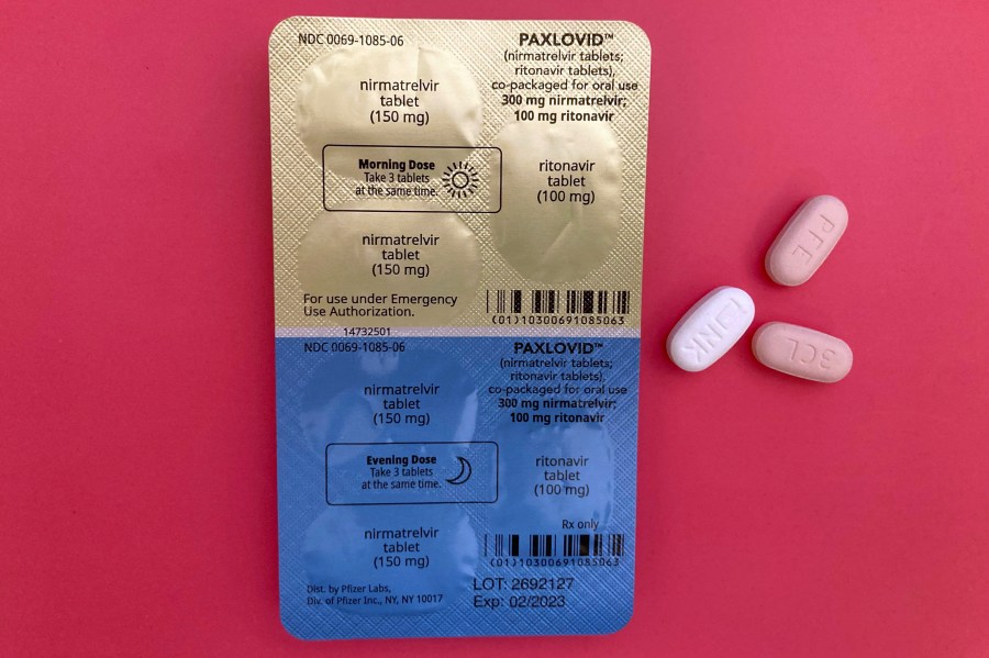 FILE - The anti-viral drug Paxlovid is displayed in New York, Monday, Aug. 1, 2022. Pfizer received full approval for the COVID-19 medication on Thursday, May 25, 2023, winning the U.S. Food and Drug Administration's full endorsement for a drug that has been the go-to treatment against the virus for more than two years. (AP Photo/Stephanie Nano, File)