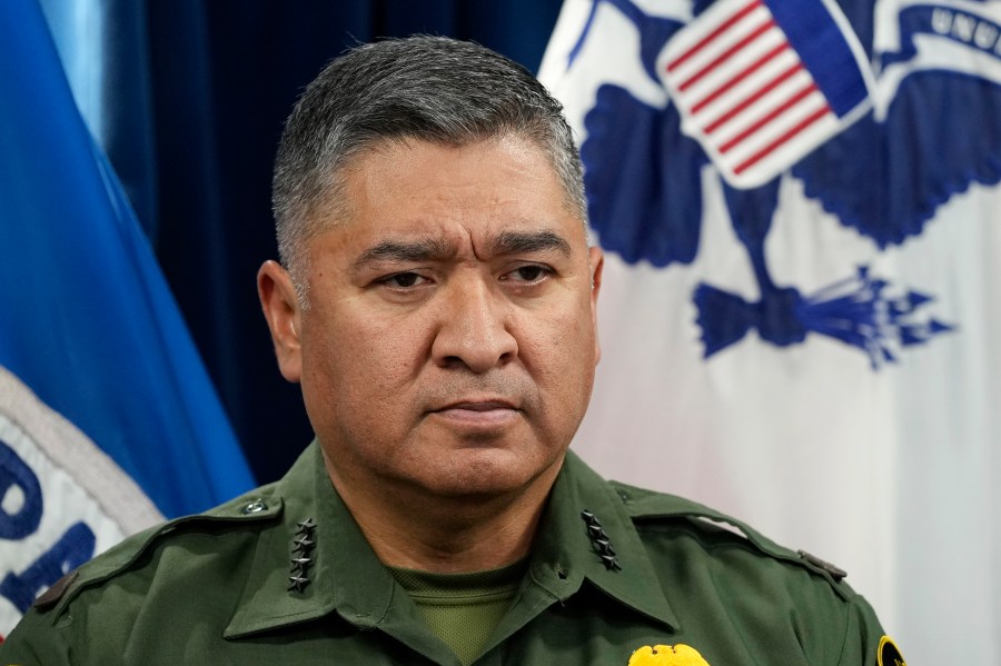 FILE - U.S. Border Patrol Chief Raul Ortiz listens during a news conference, Jan. 5, 2023, in Washington. The head of the U.S. Border Patrol is stepping down following major changes at the U.S.-Mexico border that came with the end of Title 42 pandemic restrictions. Ortiz said in a note to staff Tuesday, May 30, obtained by The Associated Press, that he has decided to retire effective Friday, June 30. (AP Photo/Susan Walsh, File)