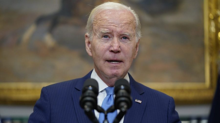 File - President Joe Biden speaks about the debt limit talks in the Roosevelt Room of the White House, Wednesday, May 17, 2023, in Washington. (AP Photo/Evan Vucci)