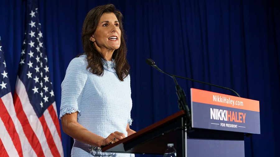 Republican presidential candidate Nikki Haley