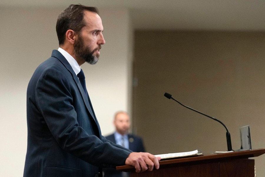 Special counsel Jack Smith speaks to reporters Friday, June 9, 2023, in Washington. Former President Donald Trump is facing 37 felony charges related to the mishandling of classified documents according to an indictment unsealed on Friday. (AP Photo/Jose Luis Magana)