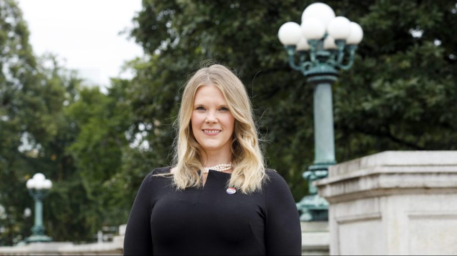 FILE - Wisconsin Elections Commission Administrator Meagan Wolfe, poses outside of the Wisconsin State Capitol Building, on Aug. 31, 2020. Wisconsin's top elections official is nearing the end of her term, and uncertainty looms over who will hold the position through the 2024 presidential election. Wolfe is the current, nonpartisan administrator of the Wisconsin Elections Commission. Republicans who control the state Legislature could have a chance to ouster her and pick someone new to oversee elections in the critical battleground state. (Ruthie Hauge//Wisconsin State Journal via AP, file)