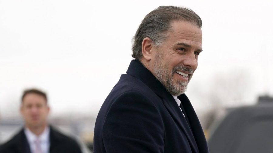 FILE - Hunter Biden, son of President Joe Biden, boards Air Force One with the president, Saturday, Feb. 4, 2023, at Hancock Field Air National Guard Base in Syracuse, N.Y. (AP Photo/Patrick Semansky, File)