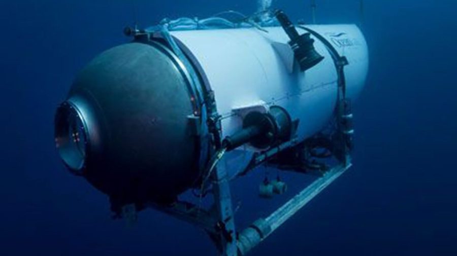 FILE - This undated image provided by OceanGate Expeditions in June 2021 shows the company's Titan submersible. Rescuers are racing against time to find the missing submersible carrying five people, who were reported overdue Sunday night. (OceanGate Expeditions via AP, File)