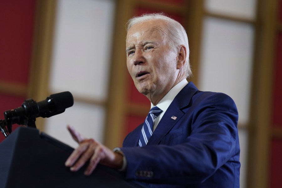 President Joe Biden delivers remarks on the economy, Wednesday, June 28, 2023, at the Old Post Office in Chicago. (AP Photo/Evan Vucci)