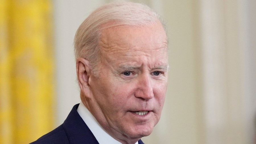 President Biden speaks during a news conference