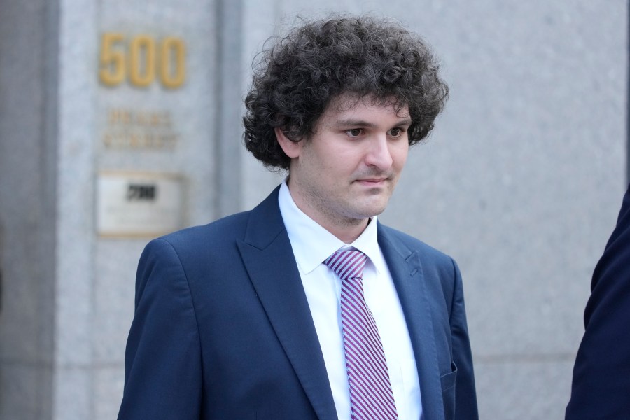 FTX founder Sam Bankman-Fried leaves Federal court, Wednesday, July 26, 2023, in New York. (AP Photo/Mary Altaffer)