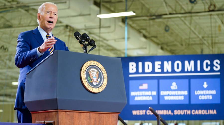 Joe Biden on stage