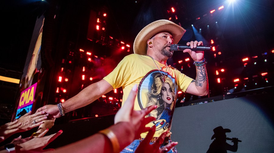 Jason Aldean performs during CMA Fest 2022 on Thursday, June 9, 2022, at Nissan Stadium in Nashville, Tenn.