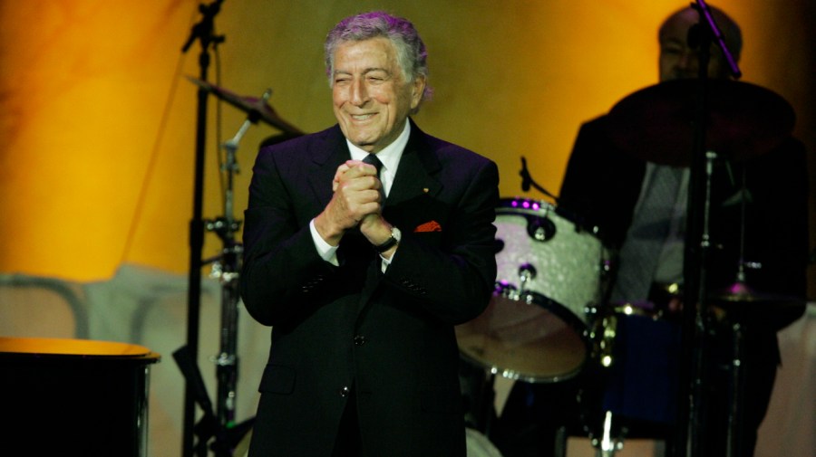 Tony Bennett sings at a gathering celebrating Nancy Pelosi's (D-Calif.) election as the first woman Speaker of the House on Jan. 4, 2007, in Washington.